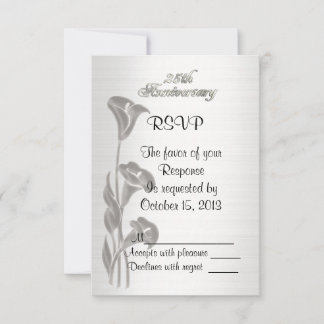 RSVP 25th Wedding anniversary  Invitation