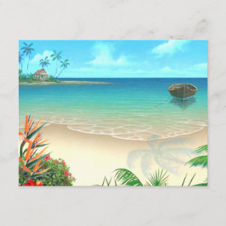 RSVP-2 Exotic Beach without vellum RSVP Card