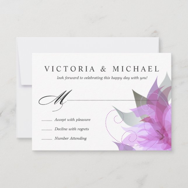 RSVP 2-Sided Orchid Purple Floral (Front)