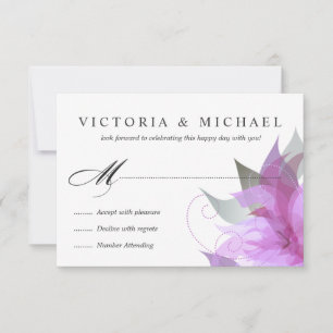 RSVP 2-Sided Orchid Purple Floral Card