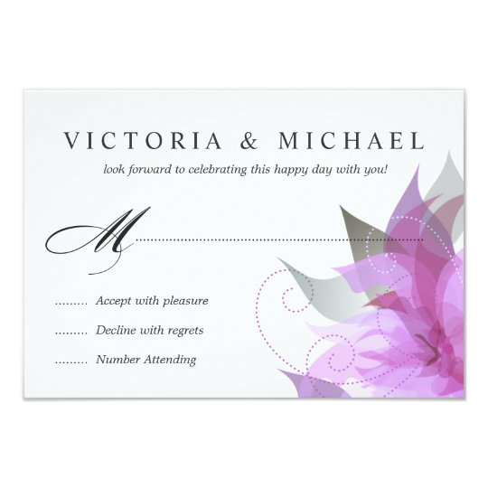 RSVP 2-Sided Orchid Purple Floral Card