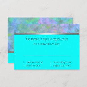 RSVP Abstract Design in Turquoise Silver