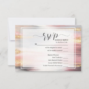RSVP Abstract Paint Stroke Blush Gold Charcoal