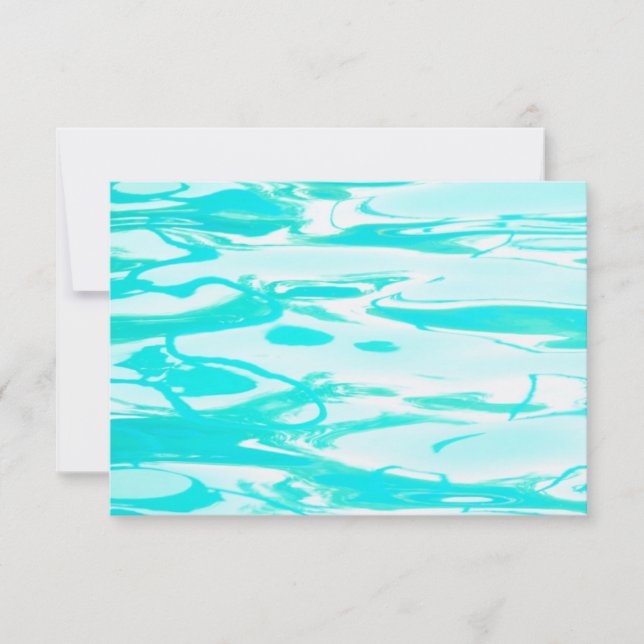 RSVP Aqua Green Pool Water Abstract Background Card (Front)