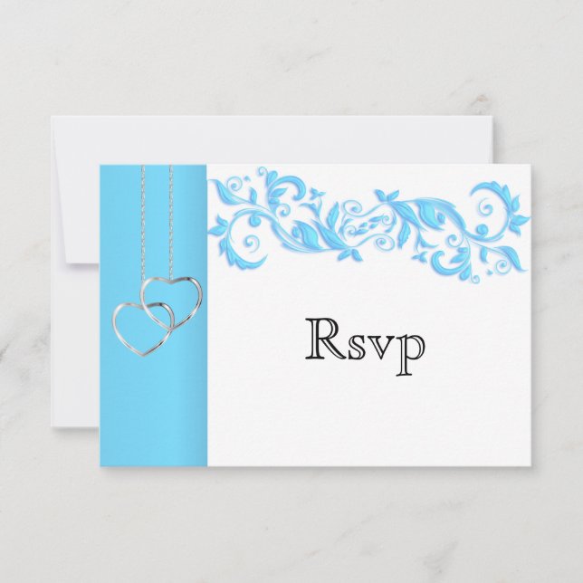 RSVP  Baby Blue Floral Swirl and White (Front)