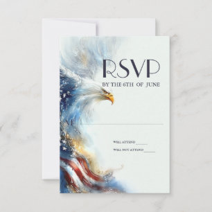 RSVP Bald Eagle Patriotic USA 2026 Quincentennial  Card