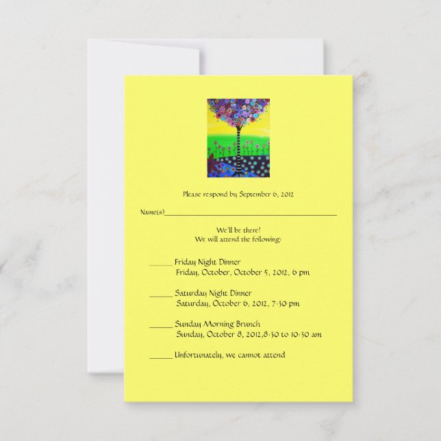 RSVP Bat Mitzvah for Ally Card (Front)
