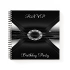 RSVP Birthday Diamond Jewel Black White Silver