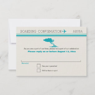 RSVP Boarding Pass TO Aruba