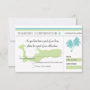 RSVP Boarding Pass to CAYMAN ISLANDS