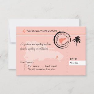 RSVP Boarding Pass TO Dominican Republic Card