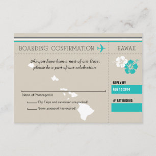 RSVP Boarding Pass TO HAWAII