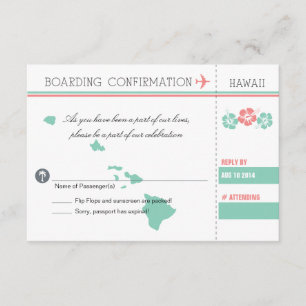 RSVP Boarding Pass TO HAWAII