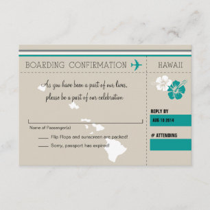 RSVP Boarding Pass TO HAWAII