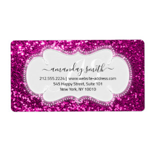 RSVP Bridal Sweet Monogram Pink Royal Glitter