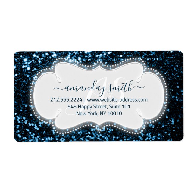 RSVP Bridal Sweet Monogram Wedding Blue Navy (Front)