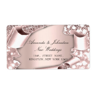 RSVP Bridal Wedding Address Rose Royal