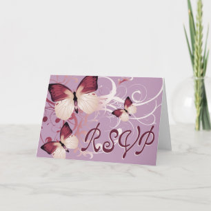 RSVP : butterflies : Invitation