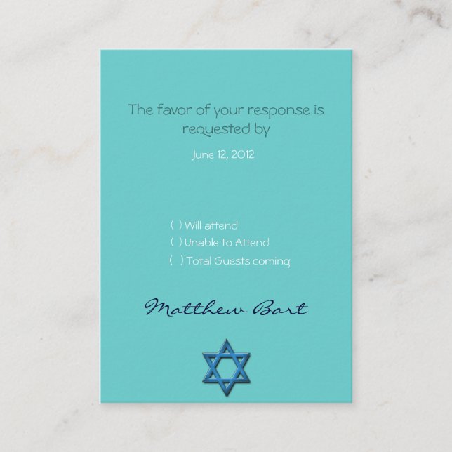 RSVP Card (Front)