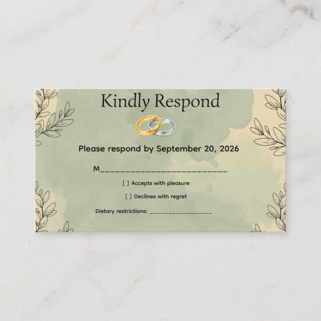 RSVP Card (Front)