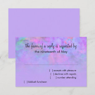 RSVP Card Abstract Design in Purple