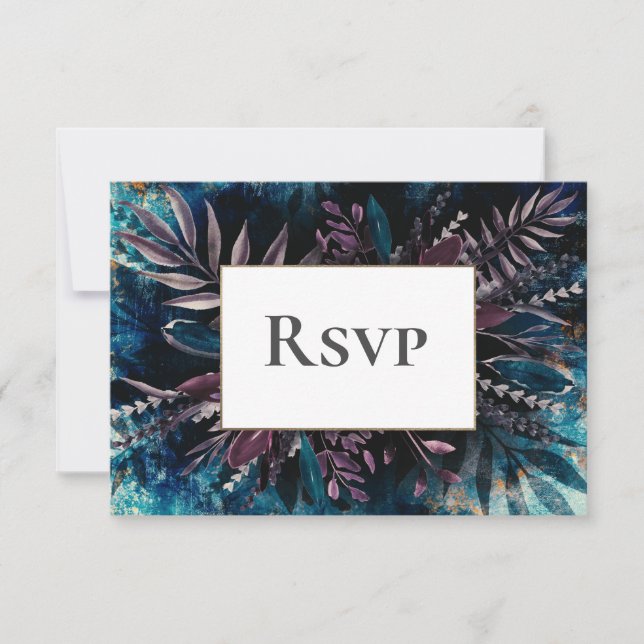 RSVP Card Dark and Moody Wedding (Front)