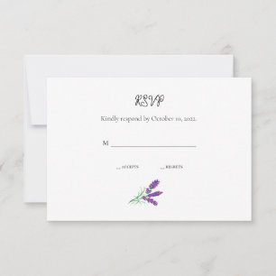 RSVP Card for Elegant Lavender Wedding