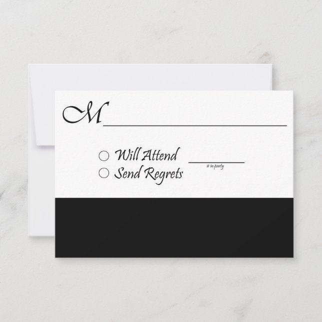 RSVP Card for Wedding and Graduation Invitations (Front)