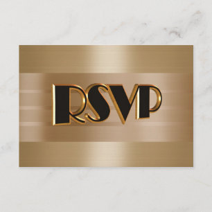 RSVP card gold