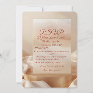 RSVP Card – Golden Dawn Elegant Sunrise New Year
