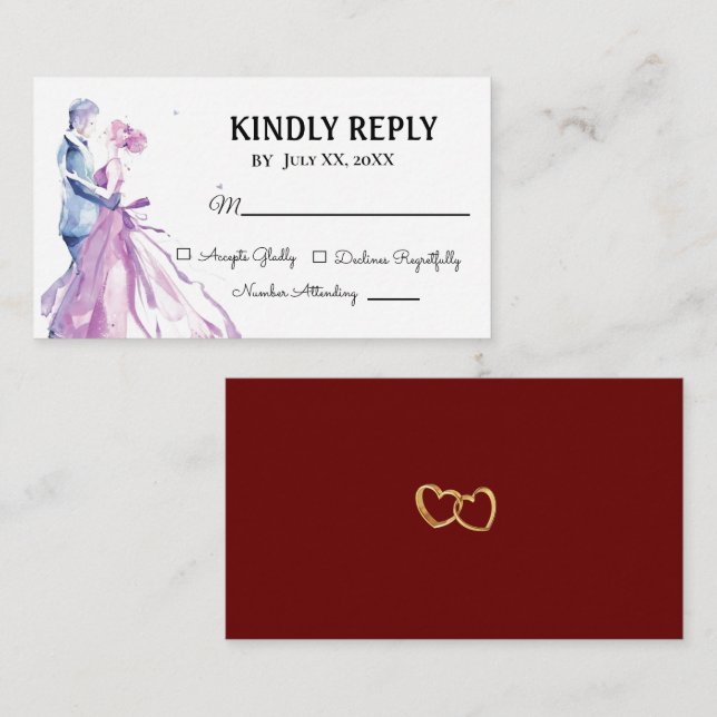 RSVP card - Illustration Art - (Front/Back)