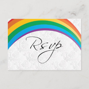 RSVP Card Rainbow Gay Wedding