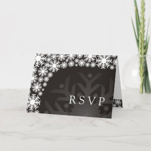RSVP Card - Snowflake Winter Wedding