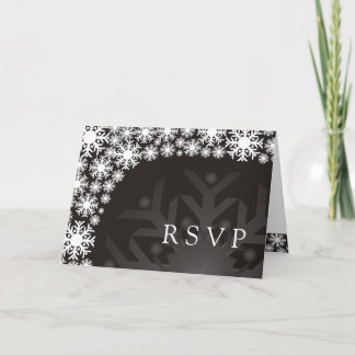 RSVP Card - Snowflake Winter Wedding