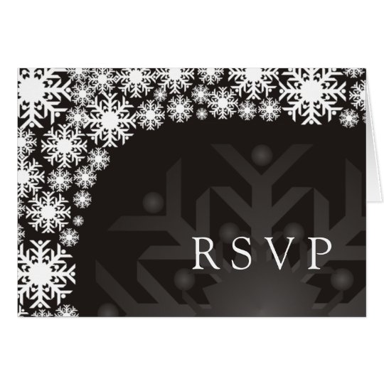 RSVP Card - Snowflake Winter Wedding