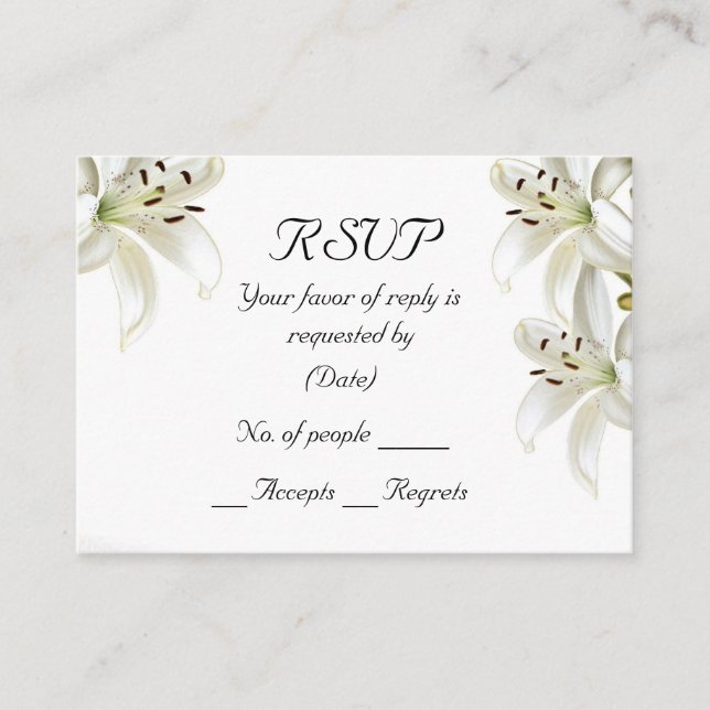 RSVP Card Template (Front)