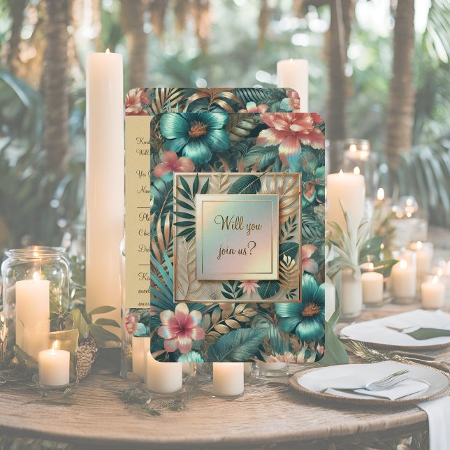  RSVP Card Tropical Elegance (Creator Uploaded)