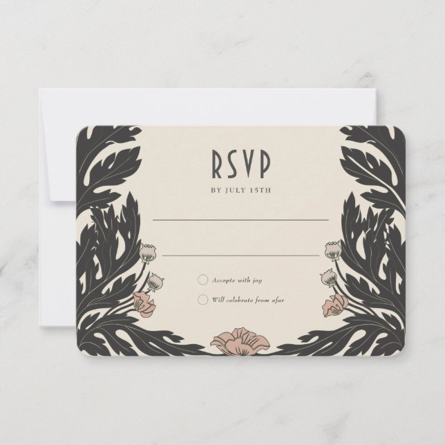 RSVP Card Vintage Art Nouveau (Front)