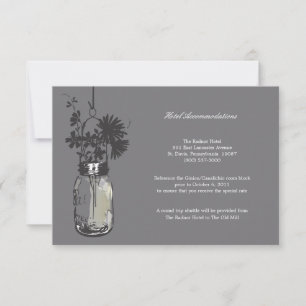RSVP Card Wild Flowers & Mason Jar