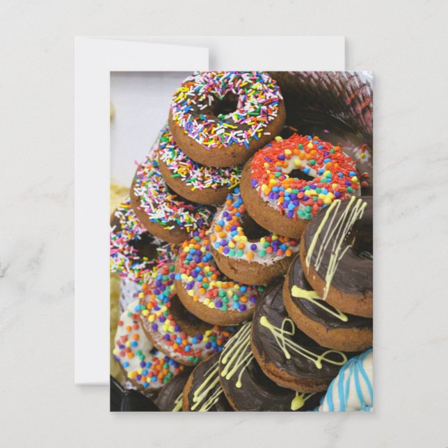RSVP card with donuts on front (Front)