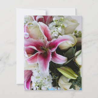 RSVP card with floral cover
