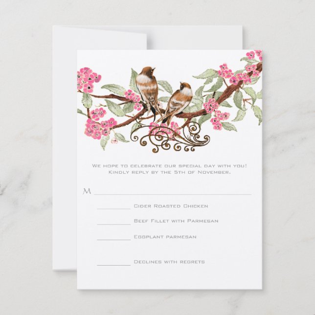 RSVP Cards-Require the 5 x 7 size Inivitations (Front)