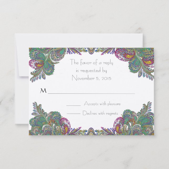 RSVP Cards-Require the 5 x 7 size Inivitations Card (Front)