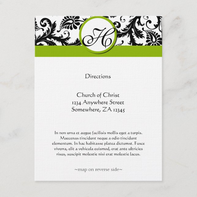 RSVP Cards-Require the 5 x 7 size Inivitations Enclosure Card (Front)