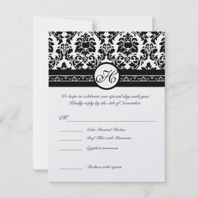 RSVP Cards-Require the 5 x 7 size Inivitations Invitation (Front)
