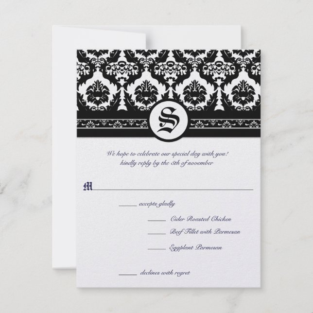 RSVP Cards-Require the 5 x 7 size Inivitations Invitation (Front)