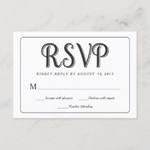 RSVP Chalkboard Wedding Response Cards