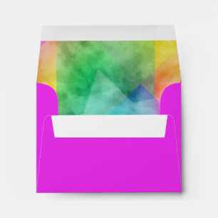RSVP Colour Block Watercolor Design Envelope