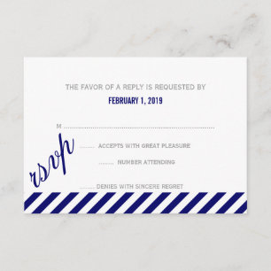 RSVP Diagonally Card