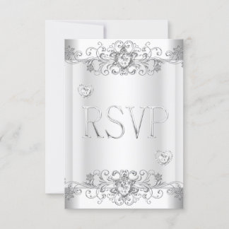 RSVP Elegant Event Silver White Card